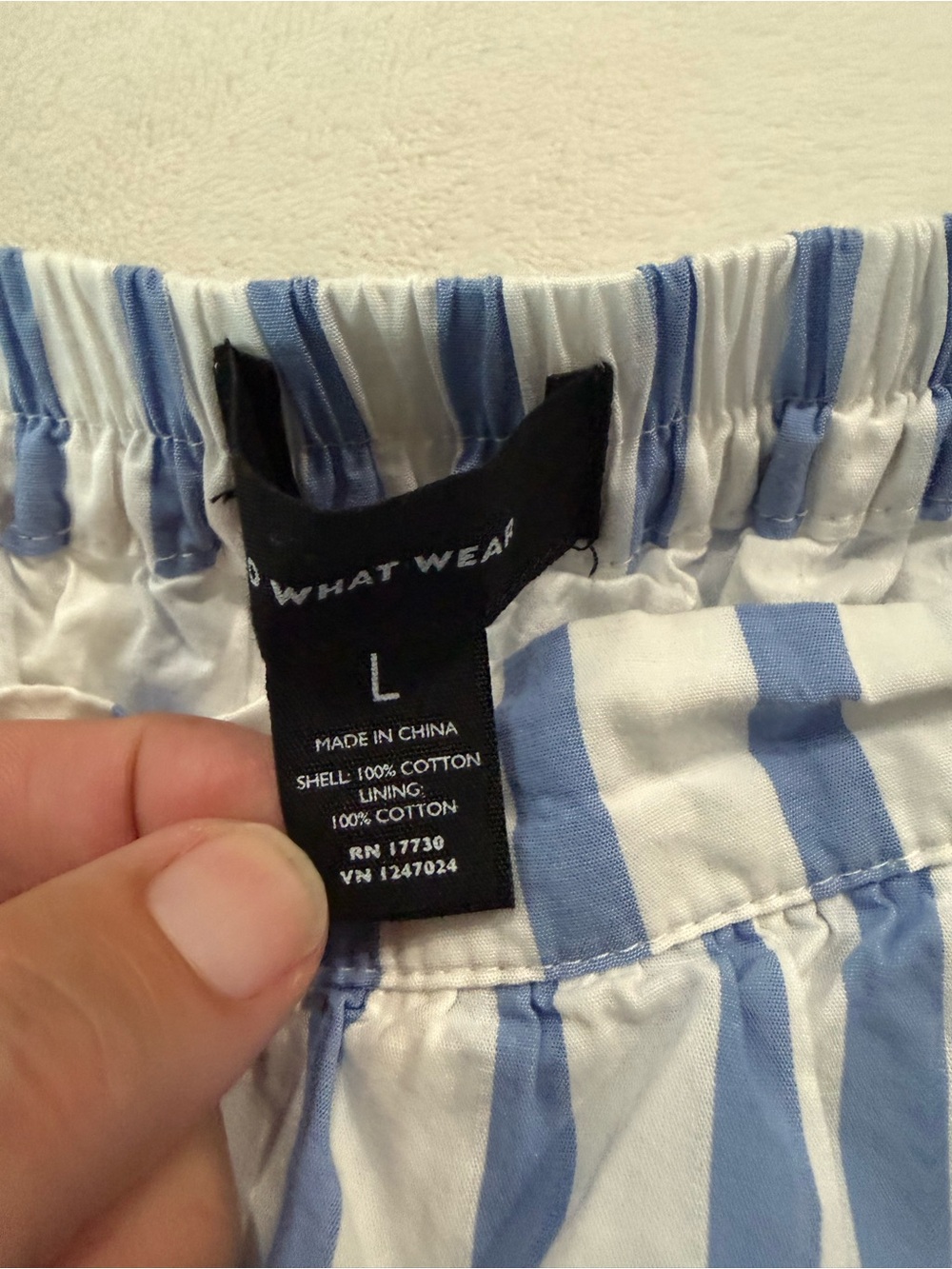 Who What Wear Blue and White Striped Skirt Size Large E01 - Picture 2 of 5